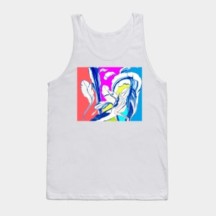 Plant in Blue Marker - Leaf of Life Miracle Leaf - Rainbow Colorful Tank Top